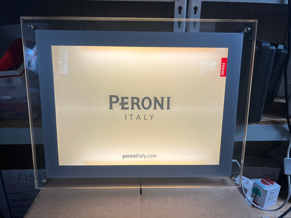 Peroni - Italia Beer Sign original illuminate  size 25x20 " code Peroni